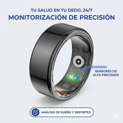 Anillo Inteligente Monitoreo Sueño Talle 12 Ios Android Negro 12