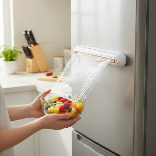 Dispensador De Film Cortador 38cm Porta Rollo Cocina Nylon