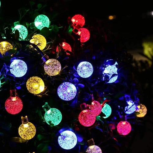 Guia Solar Guirnalda Luces Led Calidas Y Rgb Lamparas 5 Mts