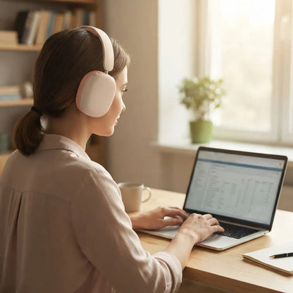 Auriculares Bluetooth Plegables Bs611 Micrófono Rosa