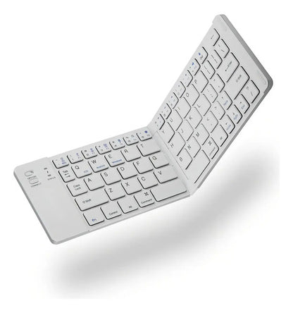 Mini Teclado Inalambrico Plegable Portatil, Bluetooth Blanco