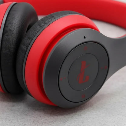 Auricular Bluetooth Tf Aux 3.5 Micrófono Vincha Ajustable Rojo
