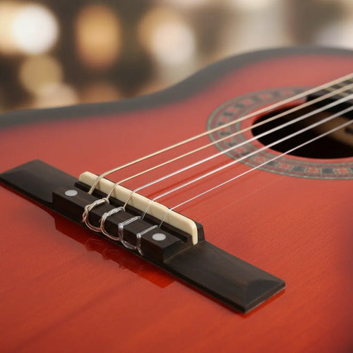 Guitarra Clásica Criolla 38 Pulgadas Madera 6 Cuerdas 97cm Bordó