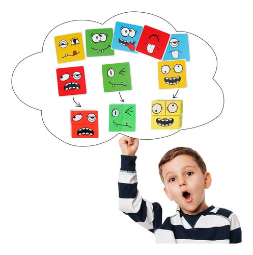 Juego De Bloques Creativos Caras Divertidas Juguete Infantil 89 Varios