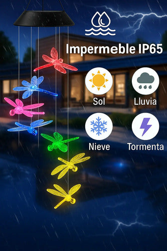 Llamador De Angeles Solar Decoracion Jardin Libelula Varios