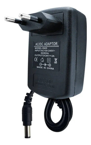 Transformador Fuente Adaptador 9v 2a Audio Led Dc 220v Negro