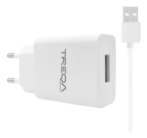 Cargador Pared Usb Micro Usb Carga Rapida 18w Cable Celular Blanco