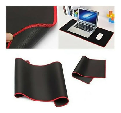 Mousepad Gamer Xl Base Goma Antideslizante Alfombrilla Tela Gris Liso
