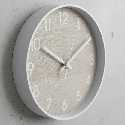 Reloj Pared Redondo Plástico Diseño Moderno 30c Blanco Negro Blanco