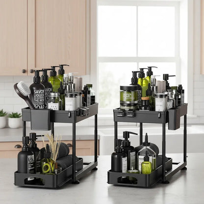 X2 Estante Rack Organizador Cocina Mesada 2 Niveles Cajon Aleatorio