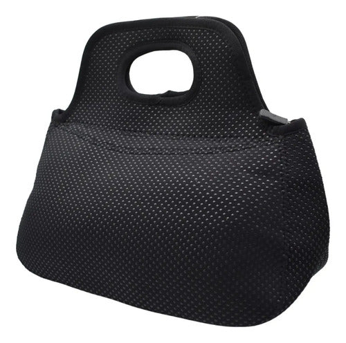 Lonchera Termica De Neopreno 26x33cm Color Negro Negro