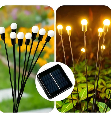 Set X8 Luces Solares Led Jardin Estaca Lampara Exterior Foco