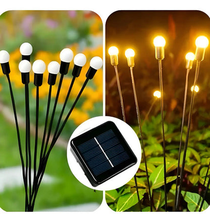 Set X8 Luces Solares Led Jardin Estaca Lampara Exterior Foco