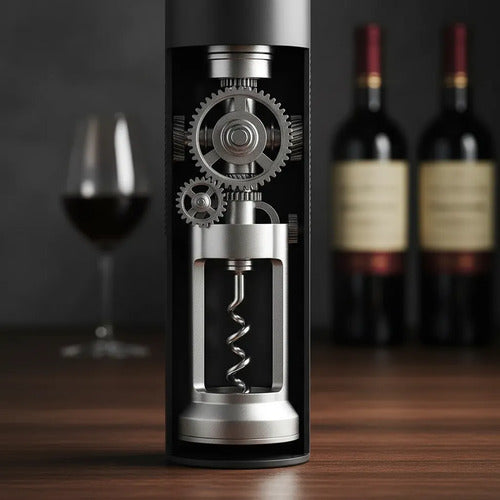 Destapador Vino Electrico Recargable Sacacorchos Automatico Negro