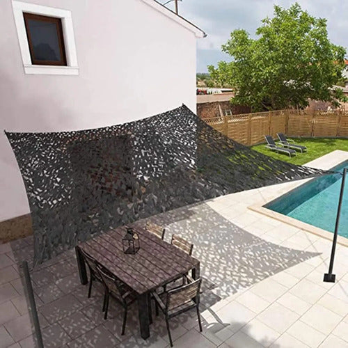 Malla Sombra Toldo Poliester Camuflado 3x3 Anticorrosion