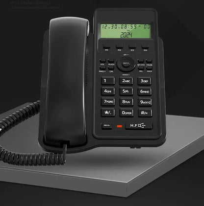 Telefono Fijo Con Captor De Llamadas De Mesa Blanco Y Negro