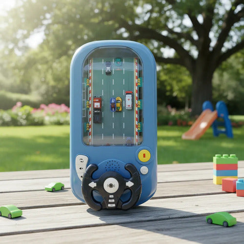 Simulador Juego Carrera Interactivo Manejo Infantil Volante Azul