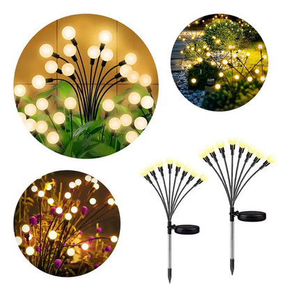 Set X8 Luces Solares Led Jardin Estaca Lampara Exterior Foco