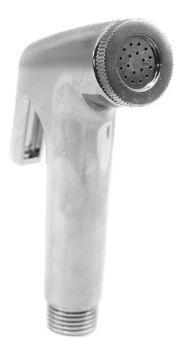 Ducha Higienica Bano Kit Llave Paso Soporte Manguera Lh-3010