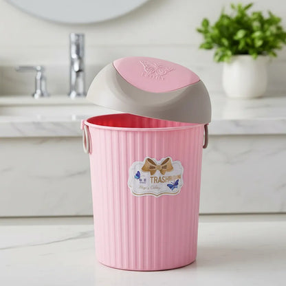 Papelera Cesto Residuos Tapa Basculante 8l Vaivén 40x21cm Rosa