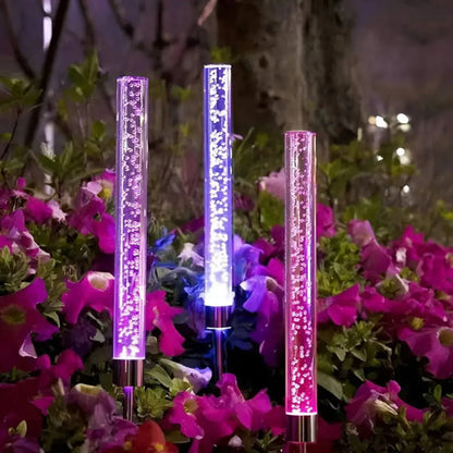 Set X6 Estaca Solar Jardin Decoracion Luces Led Exterior Rgb Rgb