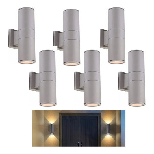 Set X6 Foco Pared Aplique Exterior Lampara Bidireccional