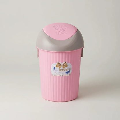 Papelera Cesto Residuos Tapa Basculante 8l Vaivén 40x21cm Rosa
