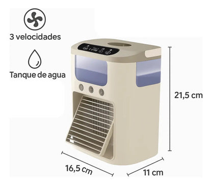 Enfriador Portatil Con Agua Hielo Mini Ventilador Usb Varios