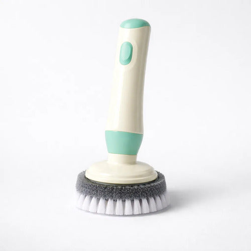 Cepillo Electrico Multiuso Limpiador 7 En 1 Recargable 12w Blanco Y Verde Agua / Celeste