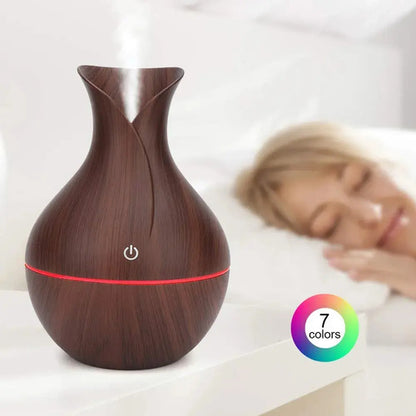 Humidificador Perfumador Ambiente Aromatizador + 1 Aceite Marrón Claro