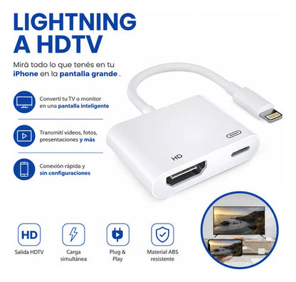 Adaptadores 8 Pines A Hdmi Hdtv Celular Tv Monitor Tablet
