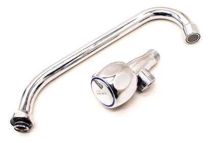 Grifo Cocina Mesada Pared Canilla Metalica Agua Fria