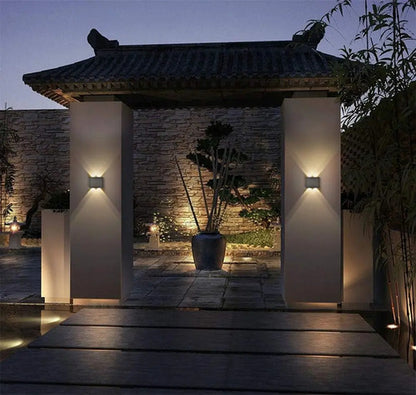 Set X8 Aplique Pared Bidireccional Lampara Exterior 2 Luces