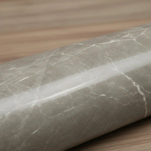 Rollo Lámina Vinilo Autoadhesiva Para Pared 10m Muebles Gris