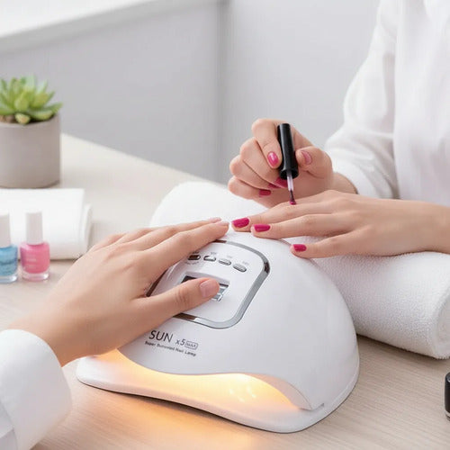 Lampara Secador Uñas Uv Led 120w Sun X5 Max Pantalla 220v Blanco