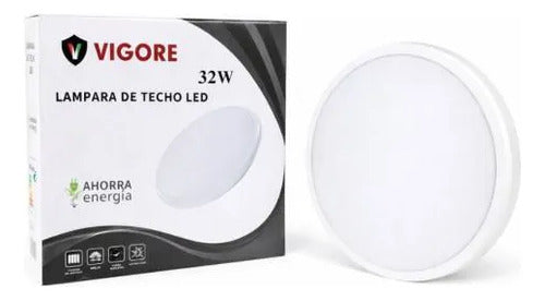 Panel Led Redondo 32w Luz Fría 7000k 30cm Plafón Blanco