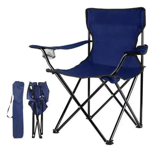 Carpa Camping 3 A 4 Personas + 3 Sillas Plegables Posabrazos Aleatorio