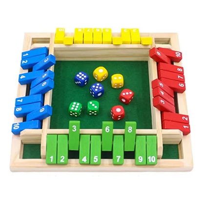 Juego De Dados Cierra La Caja Shut The Box Madera 22x22cm