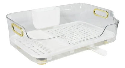 Escurridor Cocina Acrilico Con Desagüe 43x27x12cm Blanco