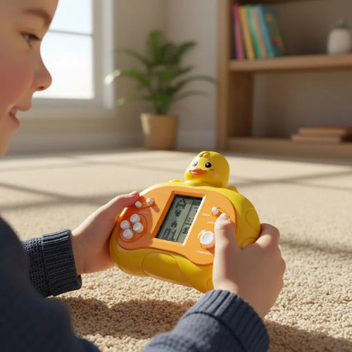 Mini Consola Portátil Infantil Retro Juegos Clásicos Lcd Amarillo