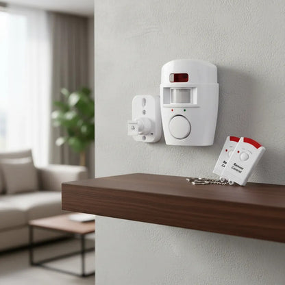 Alarma Con Sensor De Movimiento 110db Con 2 Controles Remoto Blanco