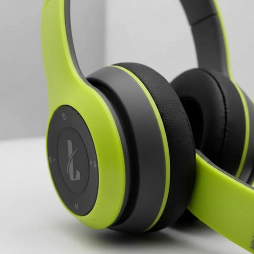 Auricular Bluetooth Tf Aux 3.5 Micrófono Vincha Ajustable Verde