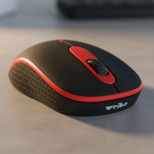 Mouse Inalambrico Usb Optico 3 Botones 10m Notebook Pc Gamer Rojo