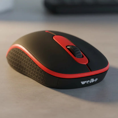 Mouse Inalambrico Usb Optico 3 Botones 10m Notebook Pc Gamer Rojo