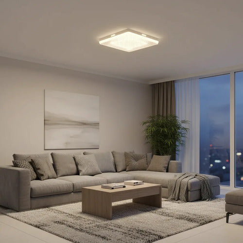 Panel Led Cuadrado 18w Luz Fría 7000k Plafón 24x24cm Blanco