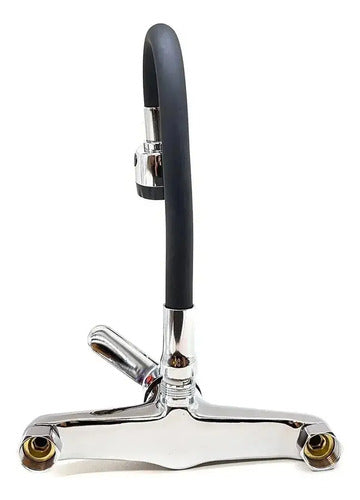 Monocomando Mesada 15cm Entre Caño Cocina Canilla Flexible 20cm Entre Caños