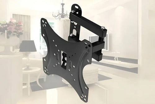 Soporte Tv 14 A 42 Pulgadas Brazo Articulado 35kg Color Negro