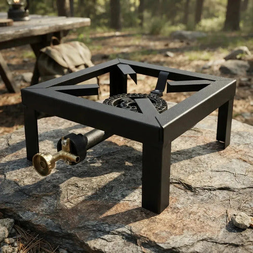 Anafe Quemador A Gas 1 Hornalla Camping Color Negro