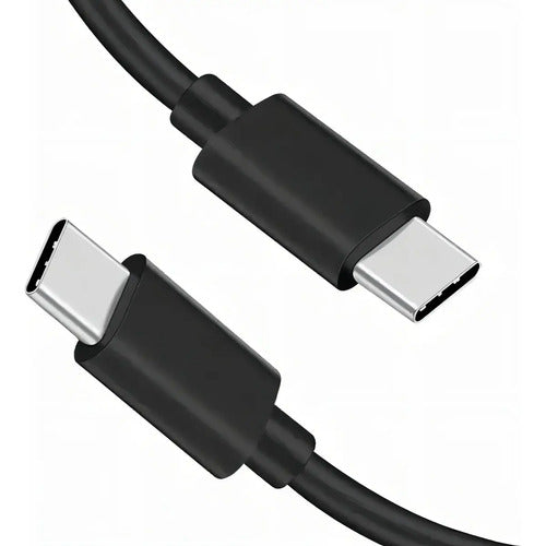 Cable Tipo C A Tipo C Reforzado Carga Rapida Datos Celular Color Negro