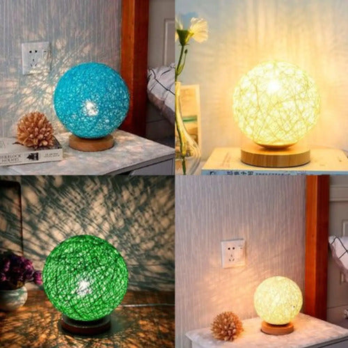 Lampara Veladora Led Tejida Decorativa Con Control Usb